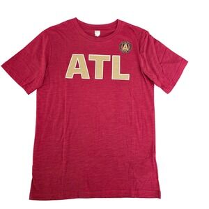 Atlanta United FC MLS TShirt Adult Medium Maroon Gold ATL Soccer Jersey Top NWOT